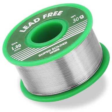 NXPUXP Filo di stagno, filo per saldatura, 1,0 mm, 30 g Filo di stagno senza piombo con nucleo in colofonia, filo per saldatura per la riparazione fai-da-te di componenti elettronici e elettrici