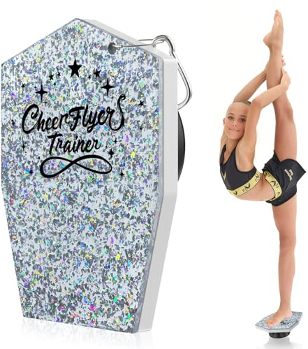 MUNNAR Flyer Cheer Stand - Cheerleading Balance Board for Flyer, Core Strength & Flexibility Training Board, Cheer Stand Practice Equipment for Stunts Training, Gymnastics Balance Trainer, Gray