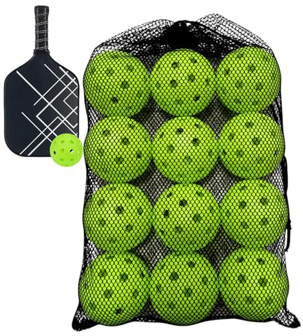 Genérico Pelotas De Béisbol De Entrenamiento - 12 Piezas Equipo De Golpeo | Pelota Hueca De Práctica con Bolsa De Malla Y Cordón | para Interior Exterior Jardin Hogar Escuela Parque Playa