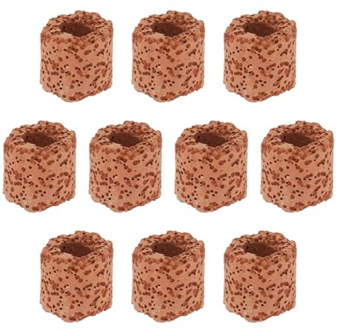 Mobestech Lot de 10 Anneaux Fixes en Céramique pour Plantes Aquatiques Support Décoratif Aquarium Fixation Solide Usage Intérieur