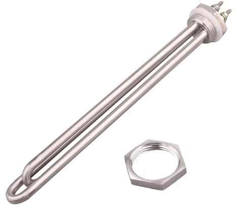 240-V-Tauchheizelement For Warmwasserbereiter, 1-BSP-Rohrheizkörper, Elektrisch, For Boiler, Edelstahl SUS304(Set,2400w)