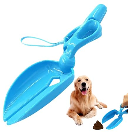 Recolector de Heces Accesorio para Mascotas con Forma de Tijeras y Portátil | Recogedor de Heces con Cuerda para Mascotas Exterior Patio Jardin Parque Basura Desechos Caminatas Senderismo