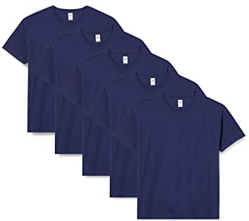 Fruit of the Loom Men's Original T. T Shirt, Navy, XXL UK