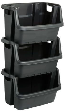 35 Litre Stacking Picking Plastic Open Fronted Recycling Plastic Storage Box Bins (3)