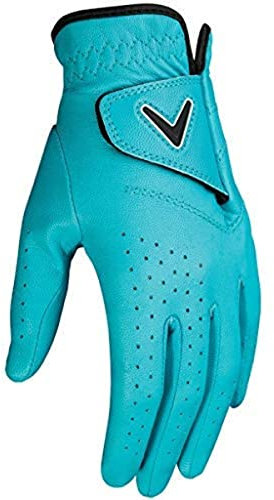 Callaway Damen Opti Colour Golf-Handschuh (2019 Version), Klein, Blaugrün