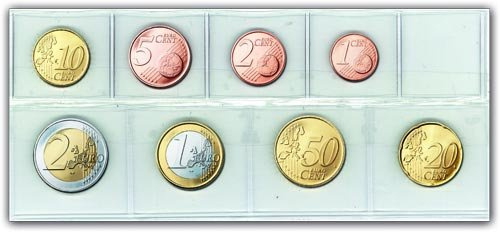 Safe 1304 Münz-Tasche für einen Euro -Kursmünzensatz (50 Stück)