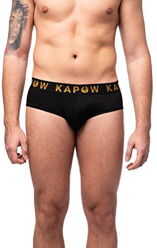 Kapow Meggings Performance Unterwäsche für Männer, Slips (Midnight, L)