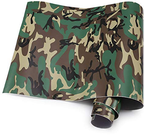 LKXHarleya Forest Camo Auto Vinylfolie Fahrzeug Vinylfolie Motorrad Vinyl Aufkleber Selbstklebende Camouflage Aufkleber FüR Laptop Auto Motorrad Fahrrad, Forest Camo, 50x300 cm