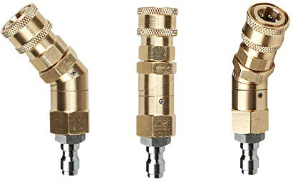Swivel coupling for pressure washer nozzle, gutter cleaner attachment for gutter cleaning, 360 degrees, 1/4 inch quick connect