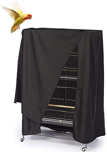 ELR Abdeckung für Papageienkäfige, wasserdicht, extra groß, gute Nacht, für Sittiche, Wellensittiche, Aras, quadratische Käfige (L: 104 x 69 x 122 cm)