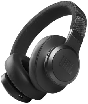 JBL Live 660NC - Cuffie wireless over-ear con cancellazione del rumore, batteria a lunga durata e assistente vocale, colore nero, taglia M, JBLLIVE660NCBLKAM