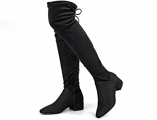 Greatonu Bottes hautes pour femmes, bottes longues d'hiver chaudes