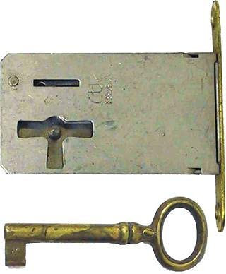 Antikhof Möbel-schloss Eisen Plank,Höhe:3,5 cm,Breite:5,0 cm,Dornmaß:3,5 cm,Bestellnummer:EINST35 L