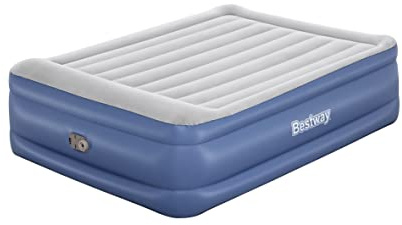 Bestway 80 x 60 x 22/2.03m x 1.52m x 56 cm Tritech Air Mattress Queen Built-in AC Pump