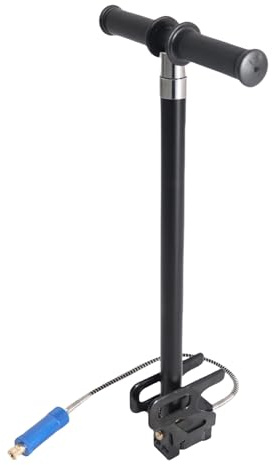 Pompe à Main Haute Pression, 4 étages de Style Américain en Acier Inoxydable pour Carabine à Air comprimé PCP Gonfleur D'étrier 4500 Psi 8 Mm à Connexion Rapide Femelle
