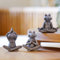 Yeomoo Figure da giardino per yoga, rana, decorazione per soggiorno, giardino, piccole rane, decorazione in miniatura, per accessori da scrivania, regalo per donne, bambini, fidanzata, compleanno,