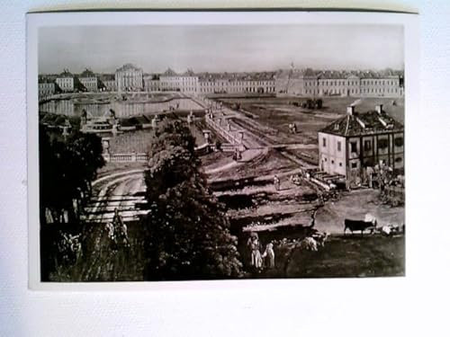 München, Schloss Nymphenburg mit Schloßmühle um 1730 (nach Canaletto), Künstler AK, ungelaufen, ca. 1960