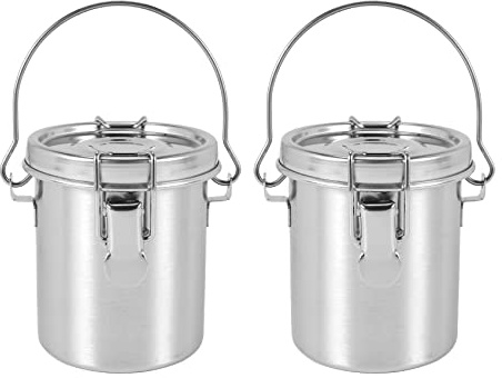Cucioki 2 Pack Artist Portable Painting Brush Washing Bucket Wash Pen Pot Stainless Steel Watercolor Oil Paint Brush Washer
