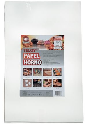 Papel horno resma 500 Hojas - antiadherente - para hornear - a prueba de grasa para cocinar, asar y freír