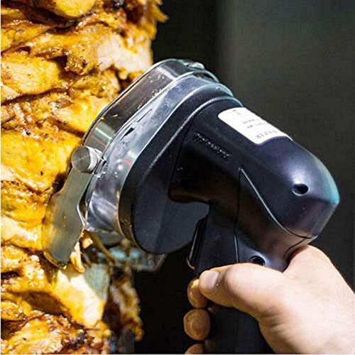 Trancheuse À Kebab Électrique, Peut Ajuster L'Épaisseur De La Trancheuse À Viande, Couteau À Kebab Électrique, Couteau À Kebab Turc Portatif Électrique 80W Pour La Maison, Agneau, Porc, Poulet