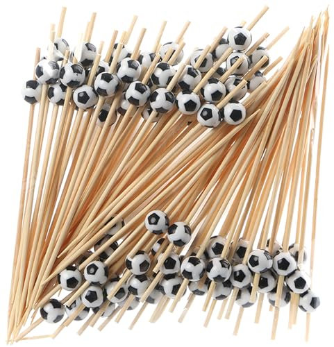 ZGDEIWGF 100 selecciones de Frutas de fútbol, brochetas de Comida para Picar, brochetas de cóctel, recolectores de Fiestas de Comida para Picar, decoración de fútbol de la Copa Mundial