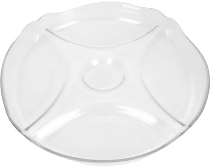 PRETYZOOM Plato de Comida Compartimentos de Vidrio Estilo Nórdico