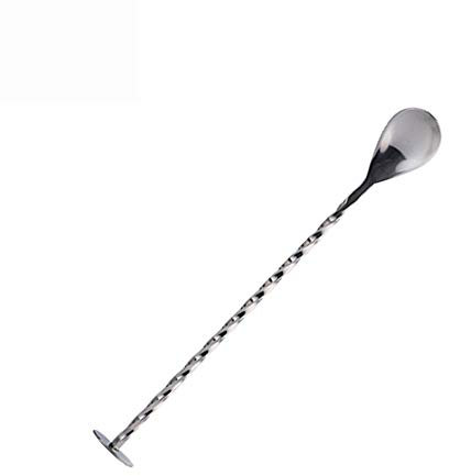 Stainless Steel Twisted Mixing spoon 28Cm Long Handle Mixing Long Cocktail Bar stainless steel spoon Sliver Stable