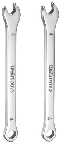 QUARKZMAN 2 Pcs Llave Combinada Delgada 4mm Desviada de 6 Puntos