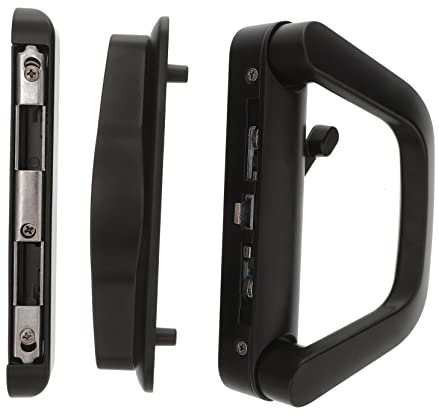 HOLIDYOYO 1ensemble Serrure De Porte Coulissante Avec Clé Verrouillage Extérieur Sécurisé Poignée De Robuste Installation Réversible Pour Portes Patio Résistante Corrosion Idéale