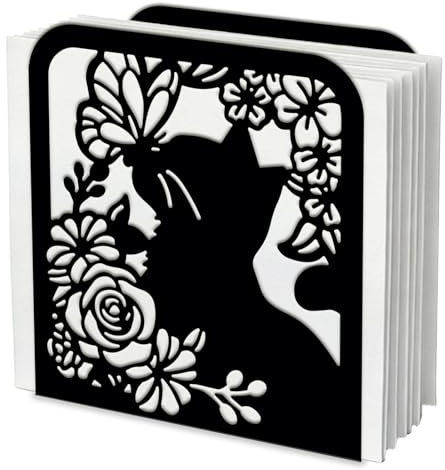 SUPERDANT Portatovaglioli in Metallo A Forma di Farfalla per Porta Tovaglioli da Tavola A Forma di Gatto Porta Fazzoletti A Forma di Fiore Dispenser di Tovaglioli Accessori per la Casa 13.5x12.5x5cm