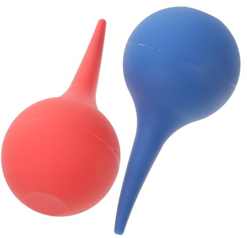 EXHUMKY 2 Stück 75 Ml Ohrspülbirnen aus Weichem Gummi Sanfte Ohrenschmalzentfernung Glatte Spitze Multifunktional als Wasser und Staubentferner Ohrreinigungswerkzeug für Zuhause
