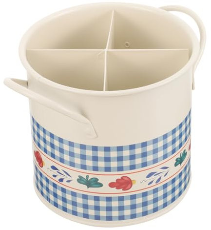 Cabilock Porte-Couverts Mural Vintage en Plastique Léger, Organiseur De Baguettes Et Ustensiles Cuisine, Support Compact pour Plan De Travail, pour Rangement Domestique
