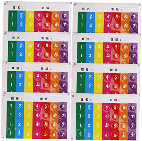 CVUTOVO 8 Stück Panflöten Zubehör Notenaufkleber Klebende Instrumentennoten Sicheres Material Leichtes Design für Musik Anfänger Praktisches Übungsmittel