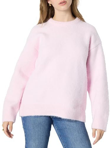 Amazon Essentials Women's Oversized-Fit Faux Mohair Crewneck Jumper