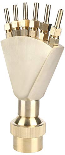 SUNGOOYUE Aireador de Fuente para Estanque, Boquilla Rociadora Ajustable de Latón y Acero Inoxidable para Jardín, Conexión DN40 de 1,5 Pulgadas, Ideal para Fuentes y Estanques