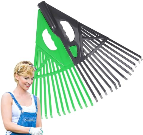 Râteau de Jardin | Outil Manuel Portable, Anti-Dérapant et Confortable - Râteau à Feuilles de Jardin,pour Patios, Jardins, Porches, Cours Intérieures, Balcons, Terrasses, Allées et Chemins