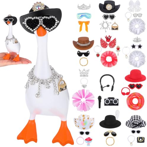 JolliLudo 12 Set 7 Inch Desk Goose Outfits Accessories Gift, Vivid