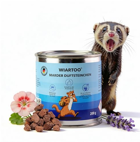 WIARTOO® Marderschreck Auto – Marder vertreiben & fernhalten, Marderabwehr Auto, Motorraum, Garage, Dachboden, Carport & Garten, Duft-Lavasteine mit ätherischen Ölen, langanhaltend & tierfreundlich