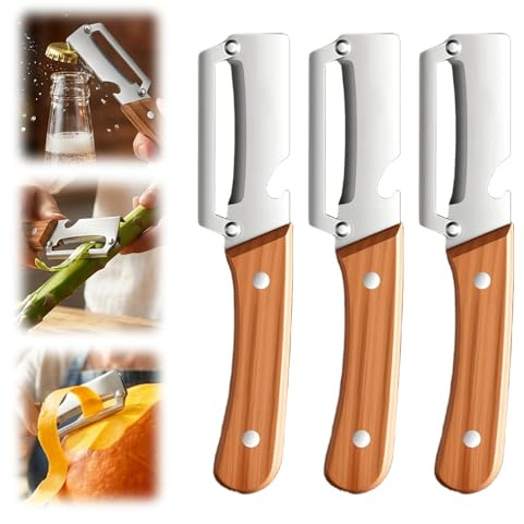 Multi-Functional Vegetable Peeler for Kitchen, 2026 New Vegetable Peeler, Ergonomic Potato Peeler & Fruit Slicer, Sharp Blade for Carrot, Apple, Kiwi, Orange, Easy Grip Kitchen Tool (3pcs)