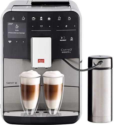 Melitta Bean to Cup Coffee Machine, Barista TS SMART Model F86/0-100, Bluetooth connectivity, Melitta Connect App, Whisper Grinder (Quiet Mark), Stainless Steel