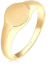 Elli Ring Damen Siegelring Matt Trend in 925 Sterling Silber