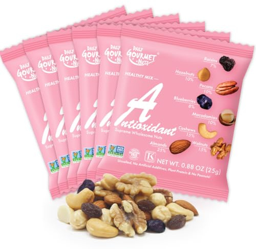 Daily Gourmet Nuts - Unsalted Mixed Nuts Snack Packs/Individually Wrapped Snacks/Nut Snacks/No Peanuts/Healthy Trail Mix Individual Packs/Deluxe Assorted Snacks