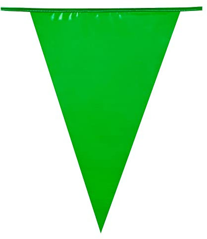 Boland 74706 – Mini banderines, 1 Pieza, tamaño 11 x 14 x 300 cm, Verde, Cadena de Bandera, decoración Colgante, Guirnalda de láminas, Fiesta temática, cumpleaños, Carnaval, Aniversario, guardería