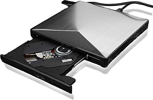 cigemay External Dvd Drive, Usb 3.0 External Portable Computer Dvd Drive, Ultra-Thin DVD/CD Rom Rewriter, Compatible With Desktop PC Xp/ 2003/2000/ Vista/7/8.1/10/Linux/Ios