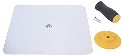 Aluminum Plate Plastering Hawk 11.8inch11.8inch/300300mm Round Corners Mud Tray Trowel Plastering Hand Board with Comfortable Handle for Drywall Mortar Plaster Cement Stucco Sheetrock