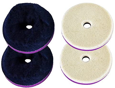 ZVIZZER Doodle Wool-Pad Set Polierpad schwarz 80/25 mm & weiß 80/15 mm 4 STK
