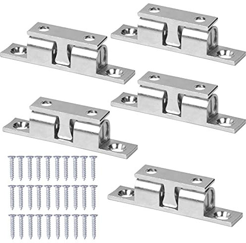 Chstarina 5 Pezzi Chiavistello per Porta 50 mm Doppia Palla Chiusura a Scatto Regolabile Serratura Chiavistelli di Sicurezza per Porte Mobili Armadi Cassetti