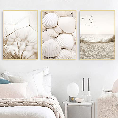 EXQULEG Premium 3er Poster Set, Löwenzahn Bilder Set, ohne Rahmen, Moderne Bilder Wanddeko, Wandbilder für Wohnzimmer Schlafzimmer (50x70cm)