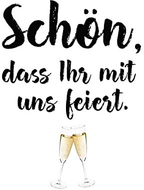 20 Servietten Sch?n Feiern mit uns | Spruch | Spr?che | Tischdeko 33x33cm