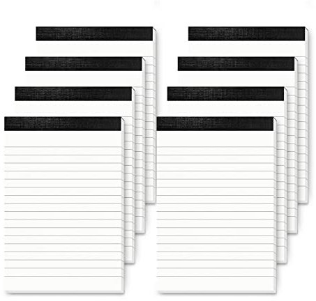 Notizblöcke A6 8 Stück Mini Notizblock A6 Notizblöcke Klein Nachfülleinlagen Liniert 30 Blatt pro Block Abreißbar Notizzettel Schreibblock für Tagebuch Kleine Memo To Do Liste Büro Haushalt Schule